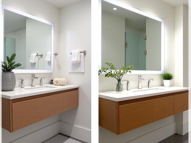 Előtte/Utána: Kis fürdőszoba optimalizálása fali szekrénnyel